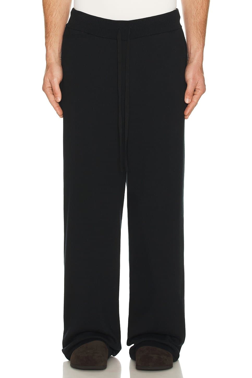 revolve Revolve Black Knit Straight Leg Trousers