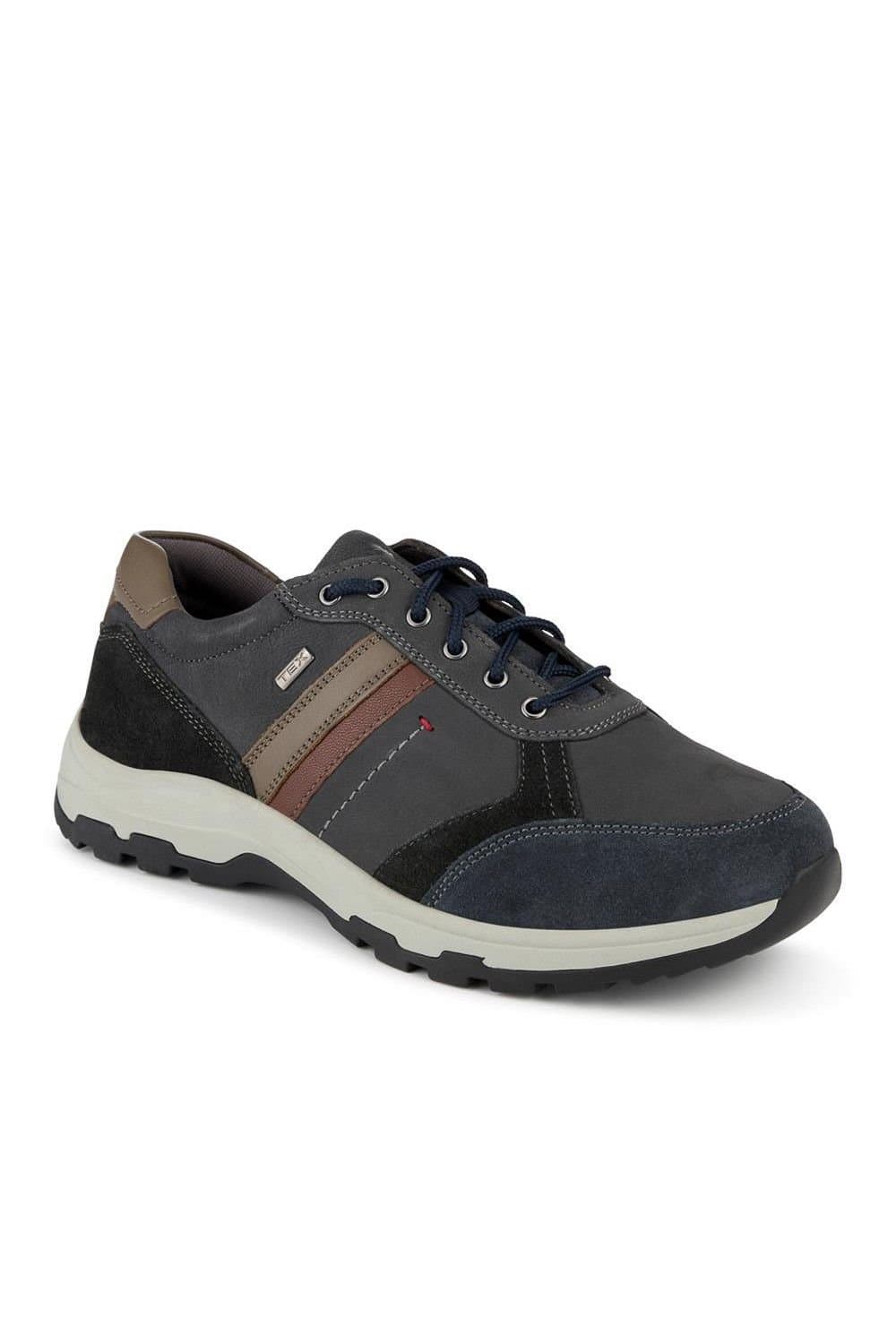 Easyfit Easyfit Men's Extra Wide Water Resistant Lace Up Shoes in Navy
