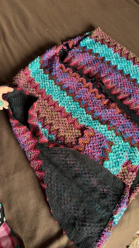 ROMAN Roman Multicolour Crochet Knit Shawl Cardigan Boho Festival One Size