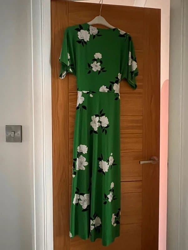 ASOS Green floral midi ASOS wrap dress
