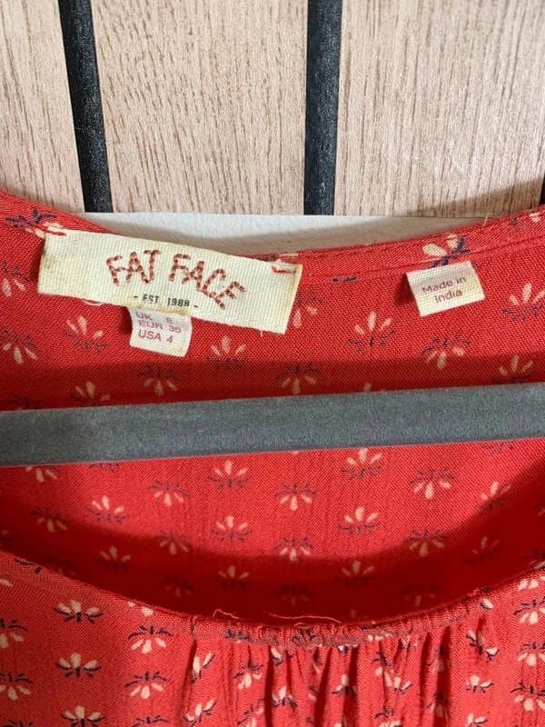 FatFace Ladies FatFace coral floral summer cami top size 8