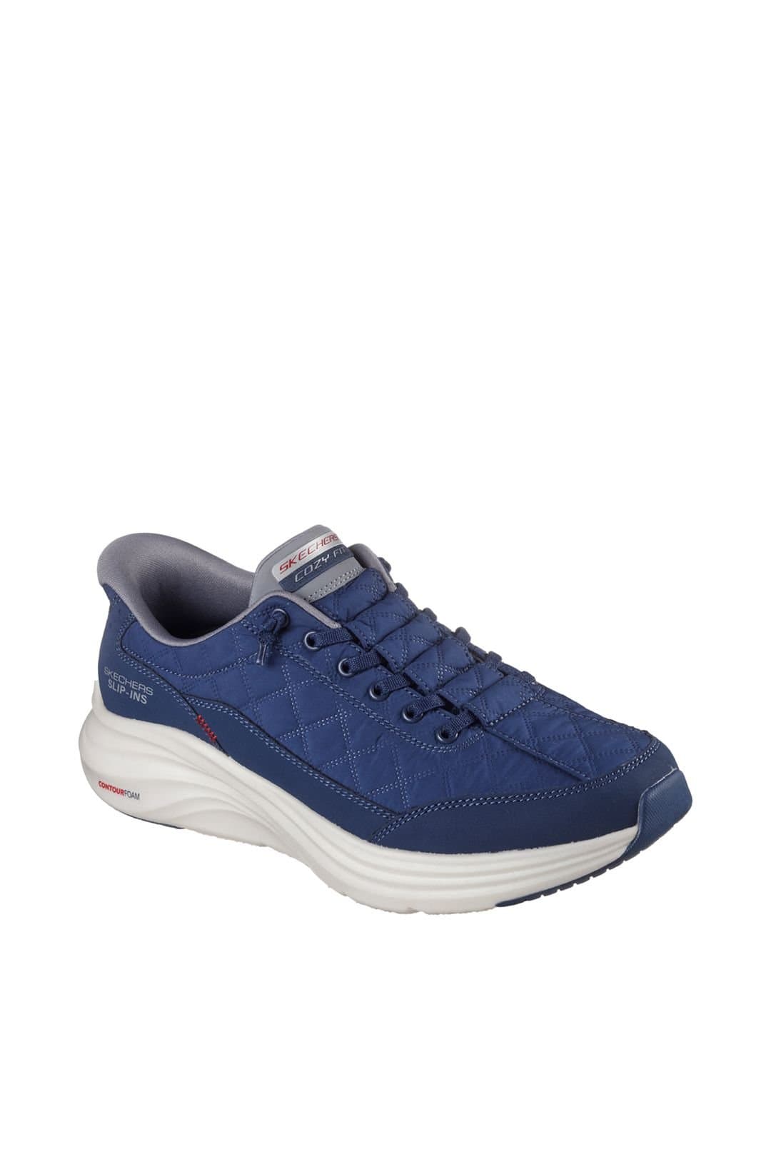 Skechers Skechers Men's CONTOUR FOAM COZY FIT Cozy Fit Slip-Ins Quilted Sneaker Navy