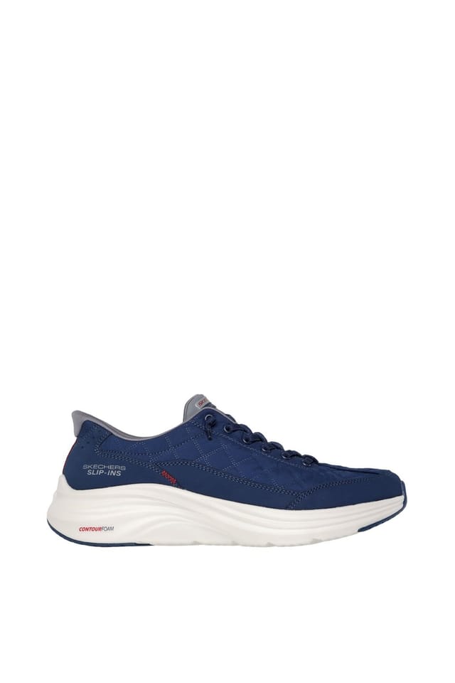Skechers Skechers Men's CONTOUR FOAM COZY FIT Cozy Fit Slip-Ins Quilted Sneaker Navy - 3