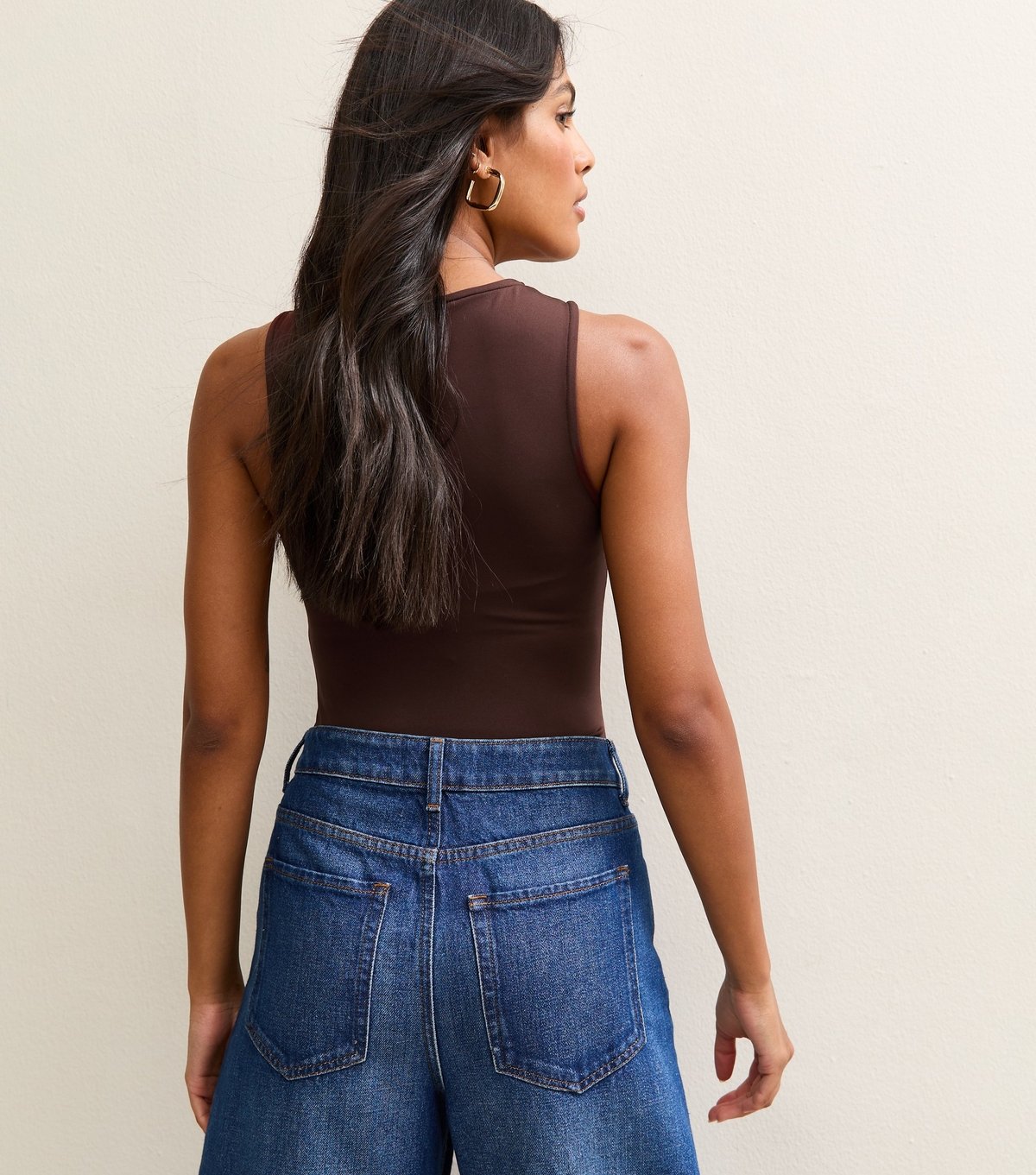 New Look Women's Brown Jersey Slinky Bodysuit New Look - 4