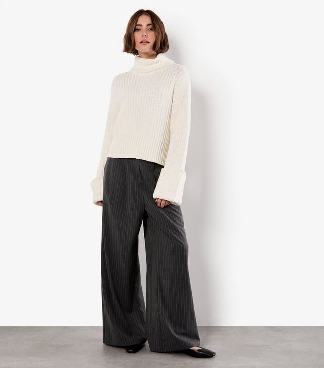 Apricot Women's Cream Chunky High Neck Jumper Apricot New Look - 2