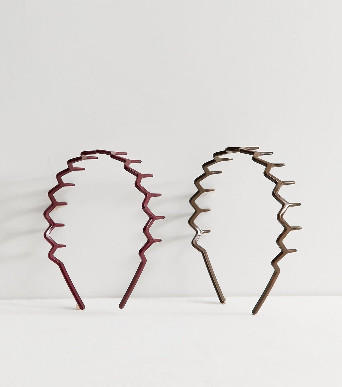 New Look New Look Brown Pack Of 2 Large Toothcomb Headbands