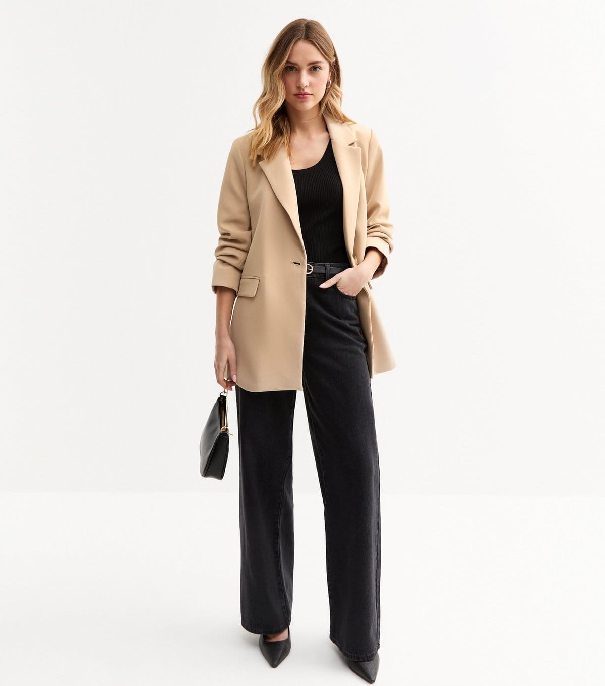 New Look Camel Single Breasted Blazer