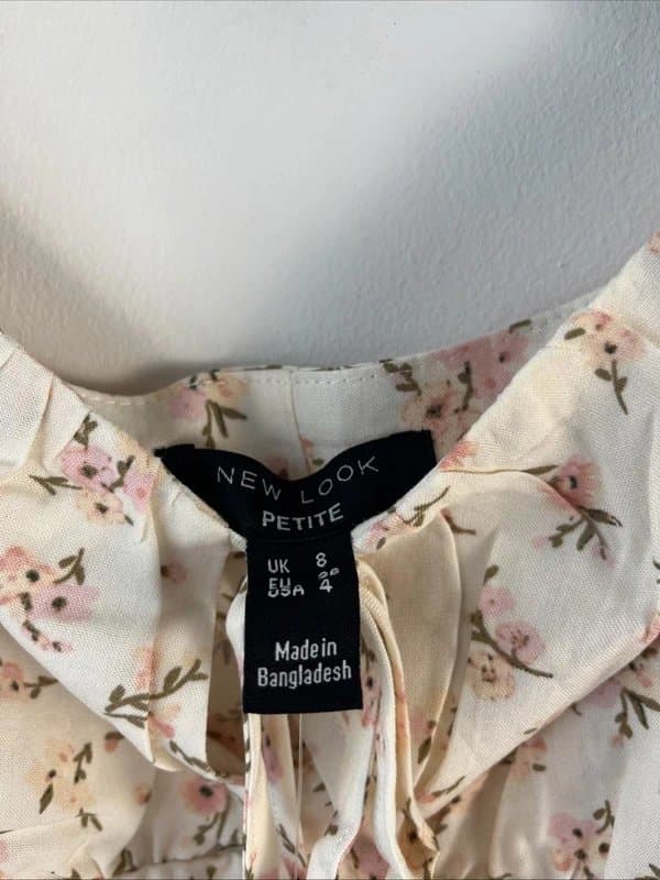 New Look New look - petite - floral dress- size 8 - cream