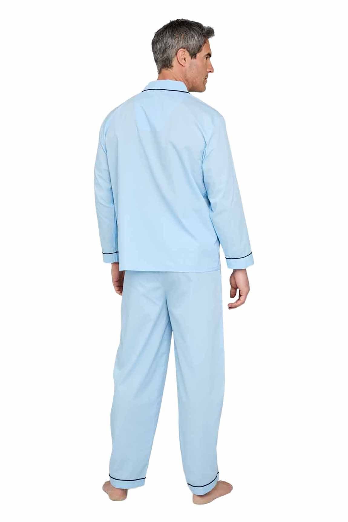 Tootal Tootal Men's Champion Plain Cotton-Blend Pyjamas in Blue - 4
