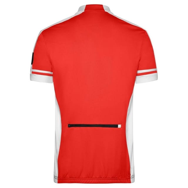 James and Nicholson James and Nicholson Men's Bike Full Zip T-Shirt in Red - 2