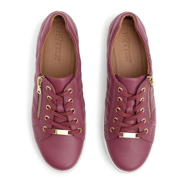Hotter Hotter Women's 'Wonder' Quilted Trainers in Mid Blue - 3