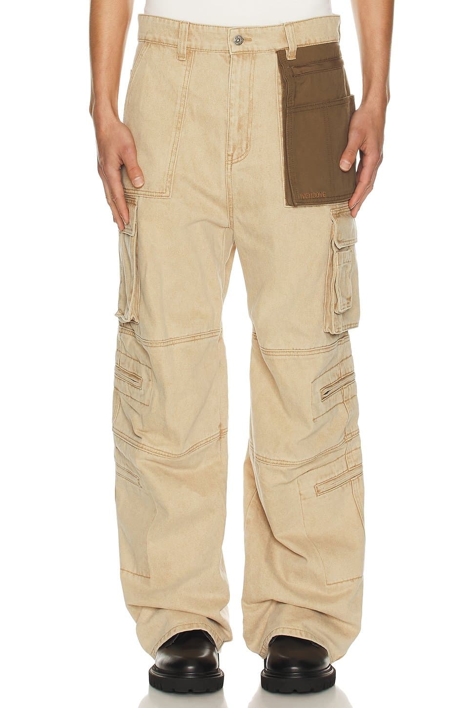 revolve Revolve Beige Washed Cargo Trousers