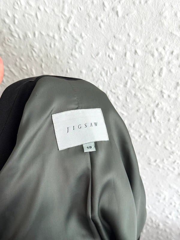 Jigsaw Women's Jigsaw Wool-Blend Black Blazer - Size 10 uk