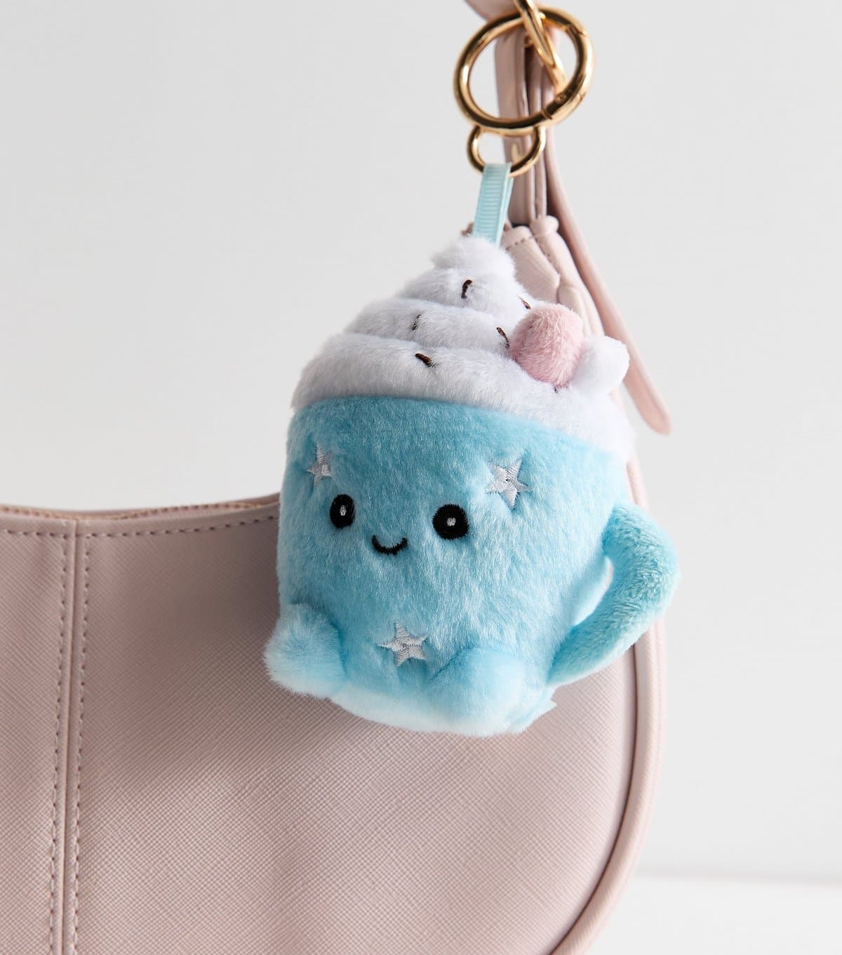 New Look Blue Plush Hot Chocolate Bag Charm New Look
