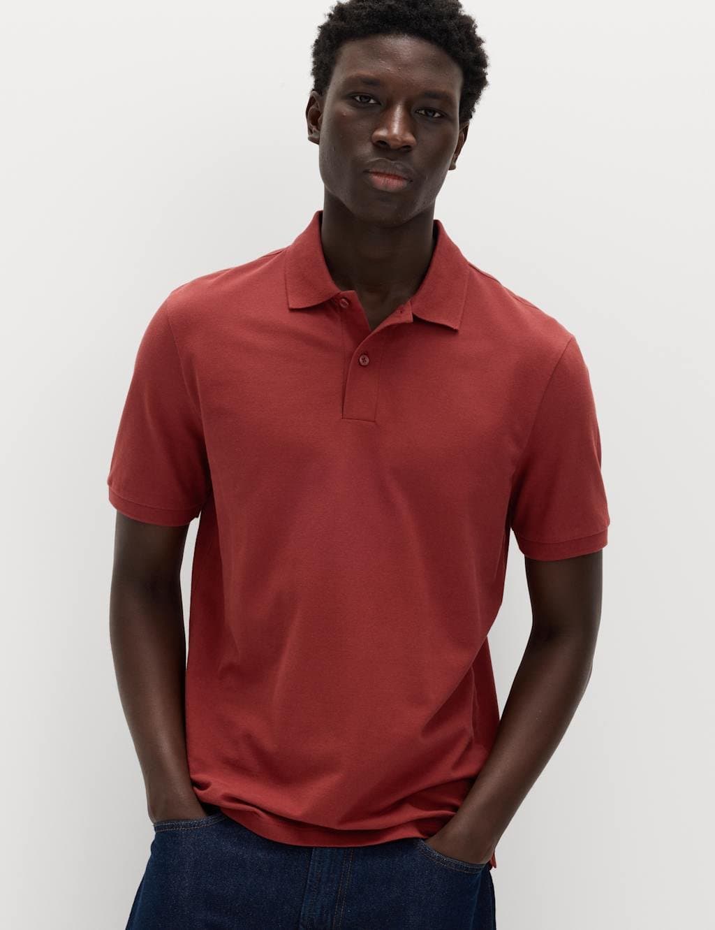 Marks & Spencer M&S Ultimate Pique Polo Shirt Paprika