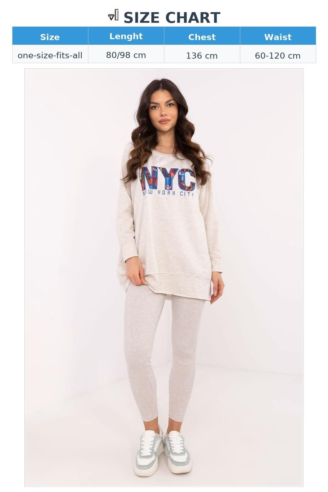 Love Lace Love Lace Women's Sweatshirt & High Waist Leggings Set in Beige - 4