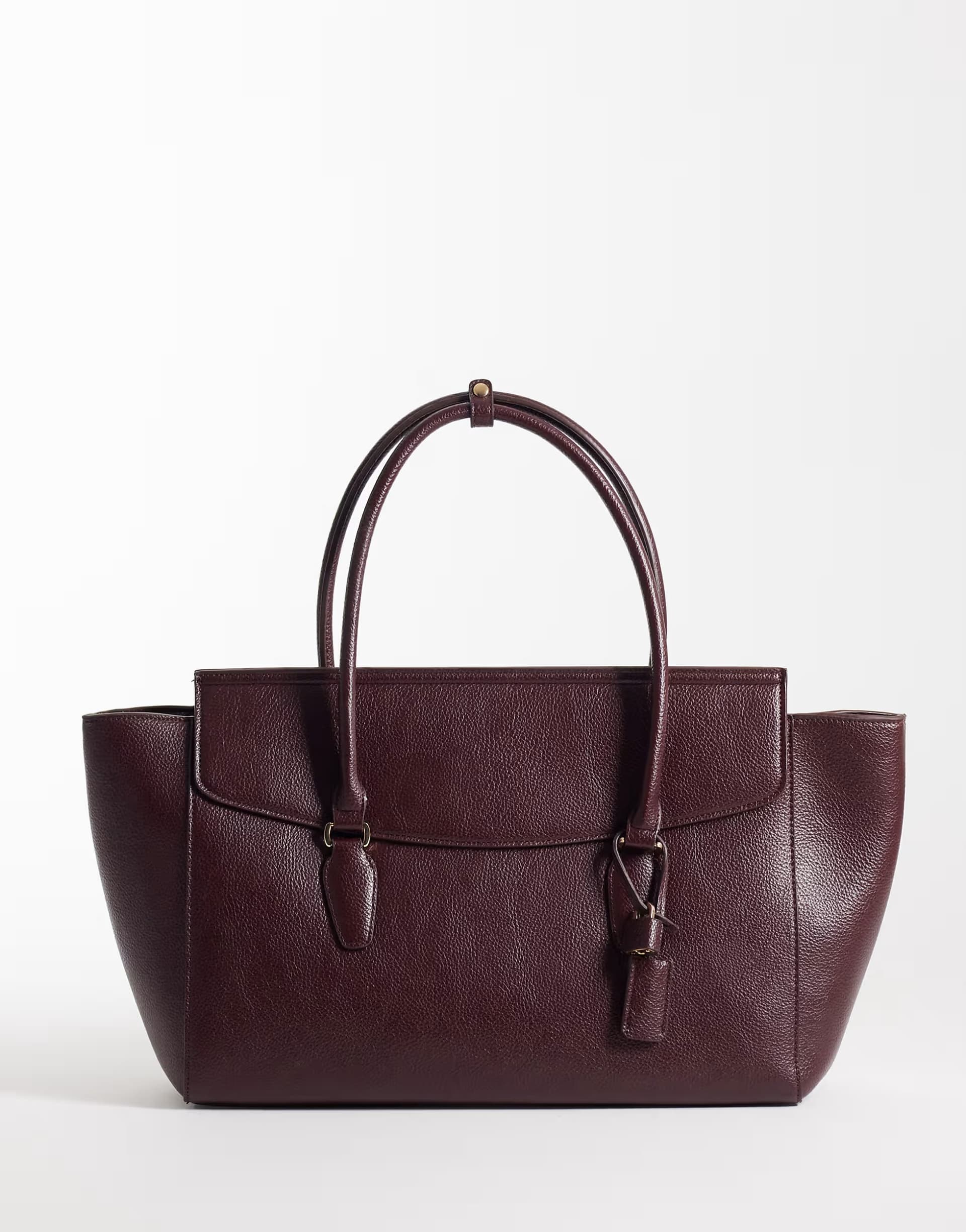 ASOS Mango faux leather city bag in burgundy