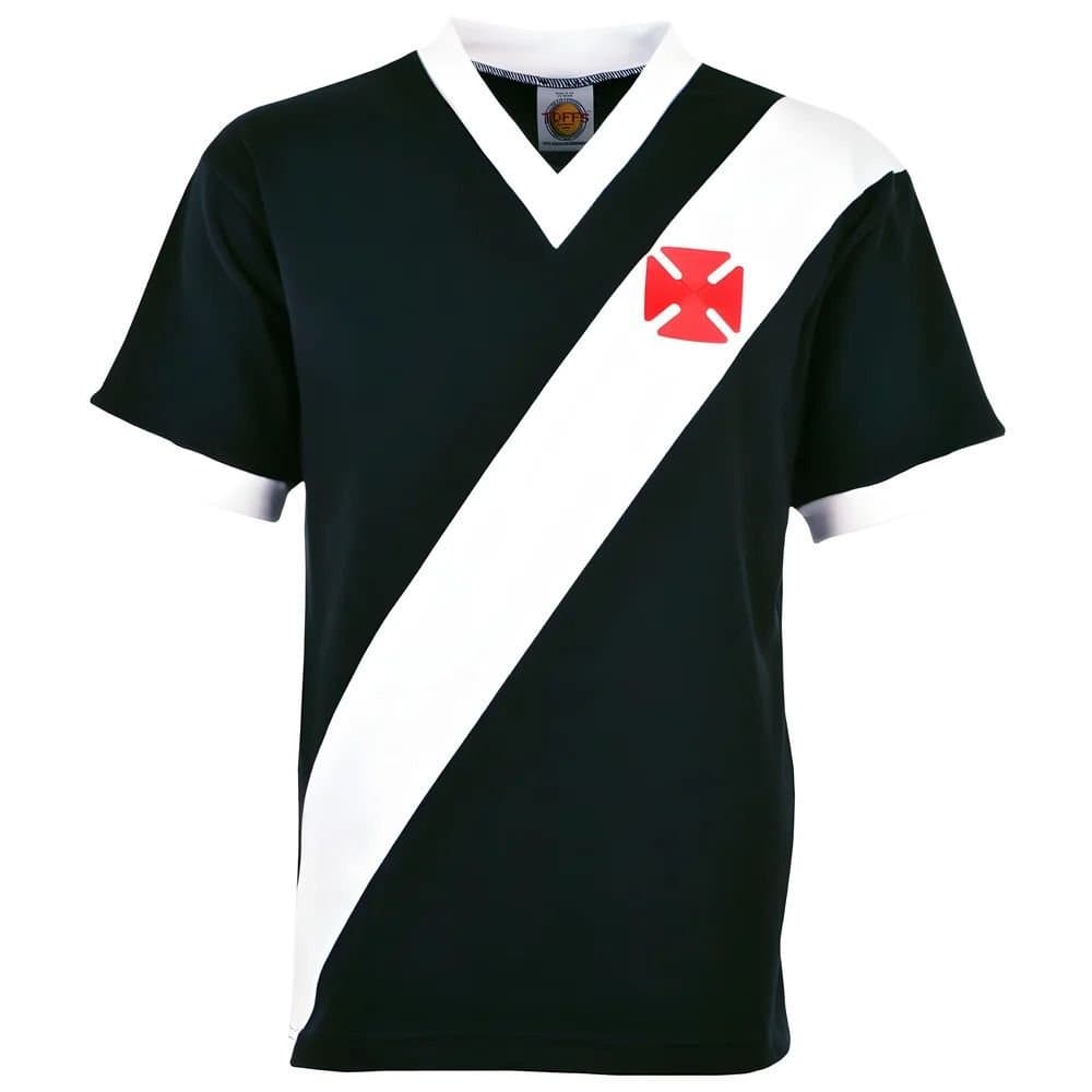 Vasco da Gama Vasco da Gama Men's Mens Retro Vasco de Gama Away Football Shirt in Black