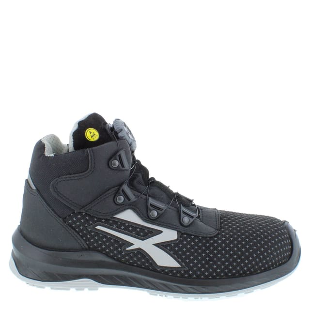 U-Power U-Power Men's Panama ESD S3S Boa Putek Spider Safety Boots in Black - 2