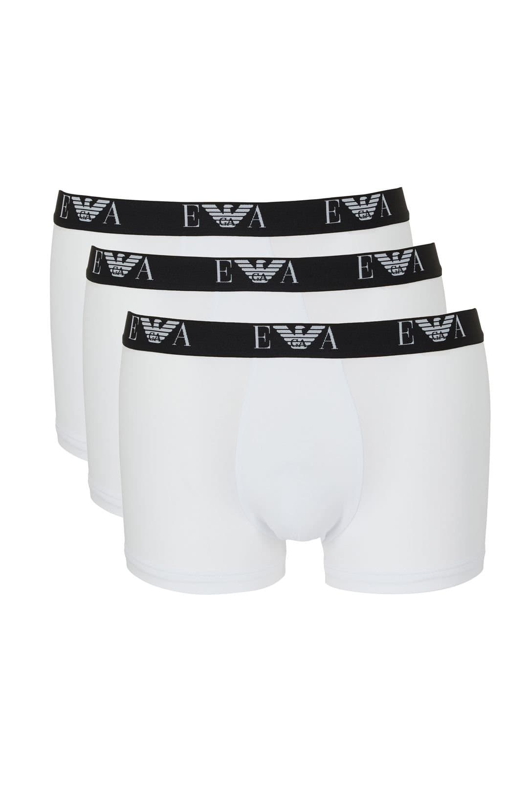 Emporio Armani Emporio Armani Men's Stretch Cotton Jersey 3-Pack Trunk White