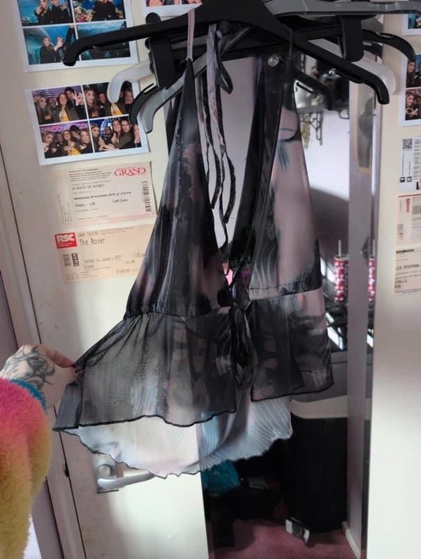 PrettyLittleThing Tie dye top and skirt coord / set