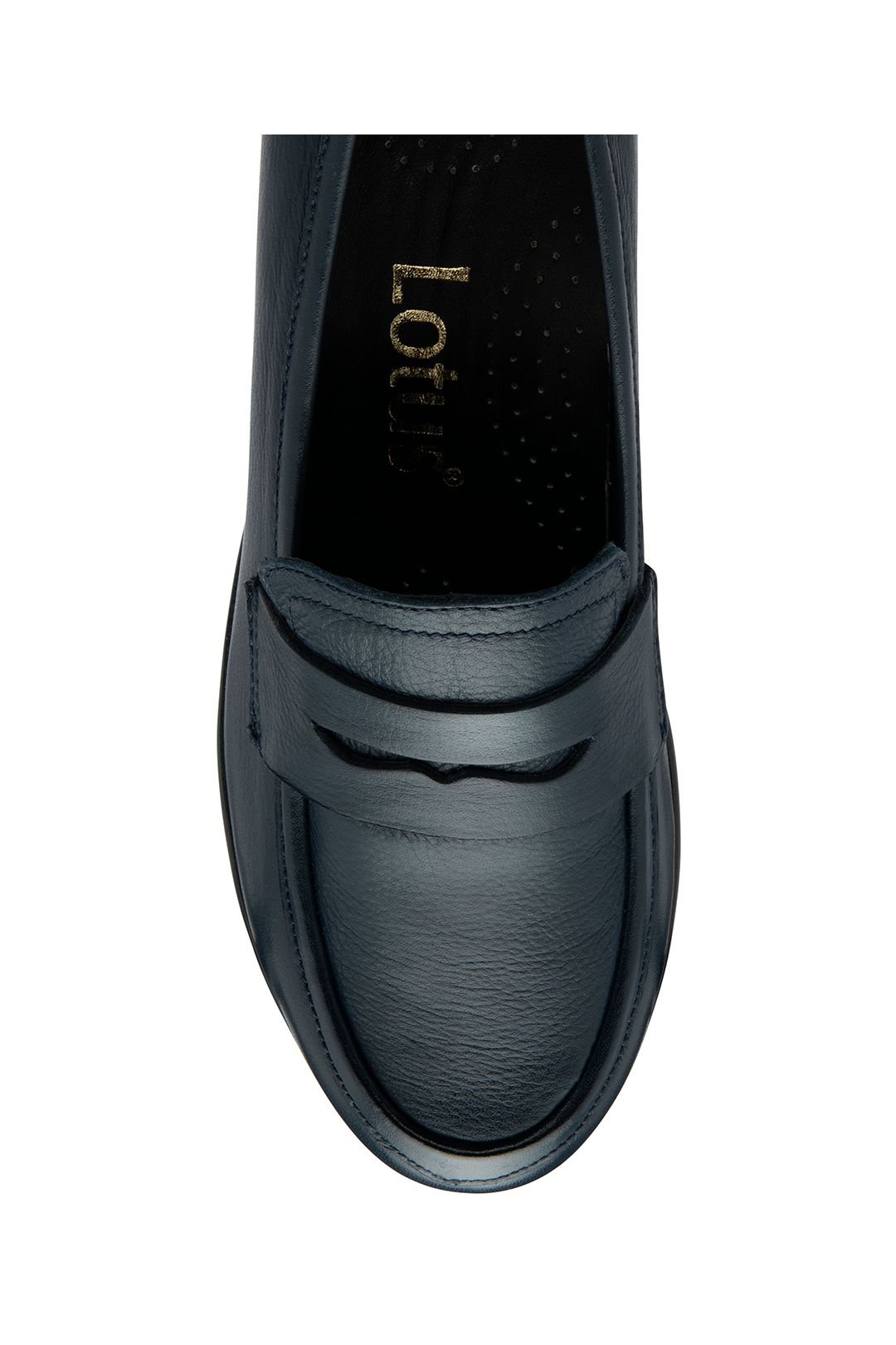 Lotus Lotus Women's 'Detroit' Leather Wedge Shoes in Navy - 4