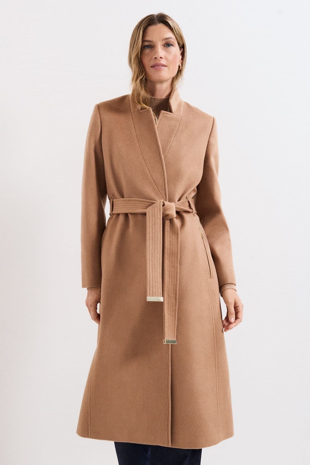 Phase Eight Phase Eight Women's Charlotte Wool Coat in Light Tan