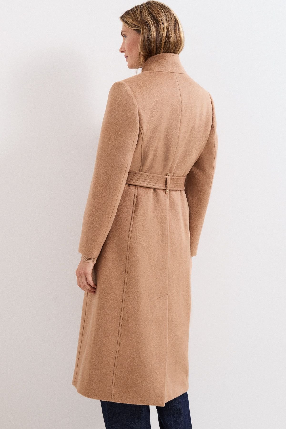 Phase Eight Phase Eight Women's Charlotte Wool Coat in Light Tan - 4