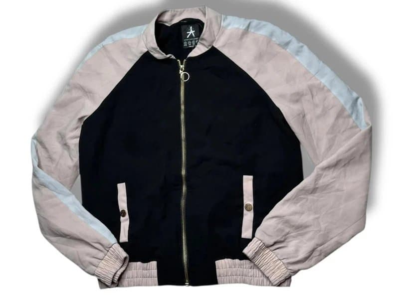 Primark Women Pastel Satin Bomber Jacket Lightweight Spring Streetwear UK 10 Primark VGC