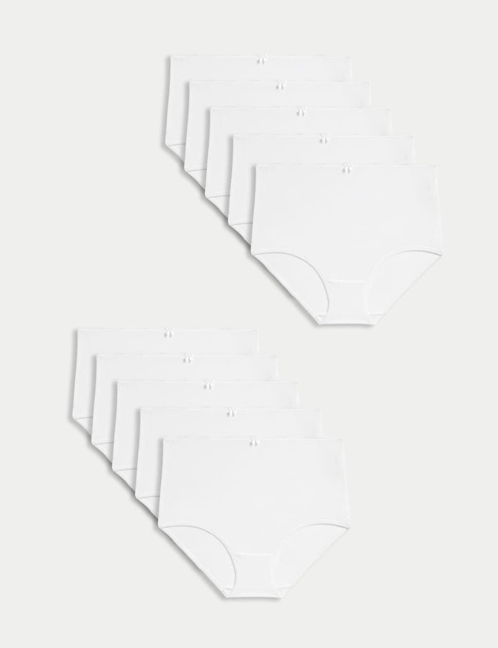 Marks & Spencer M&S 10pk Cotton Lycra® Full Briefs White