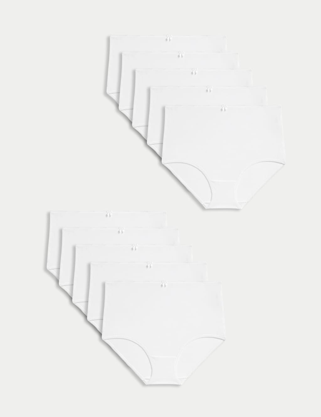 Marks & Spencer M&S 10pk Cotton Lycra® Full Briefs White - 1