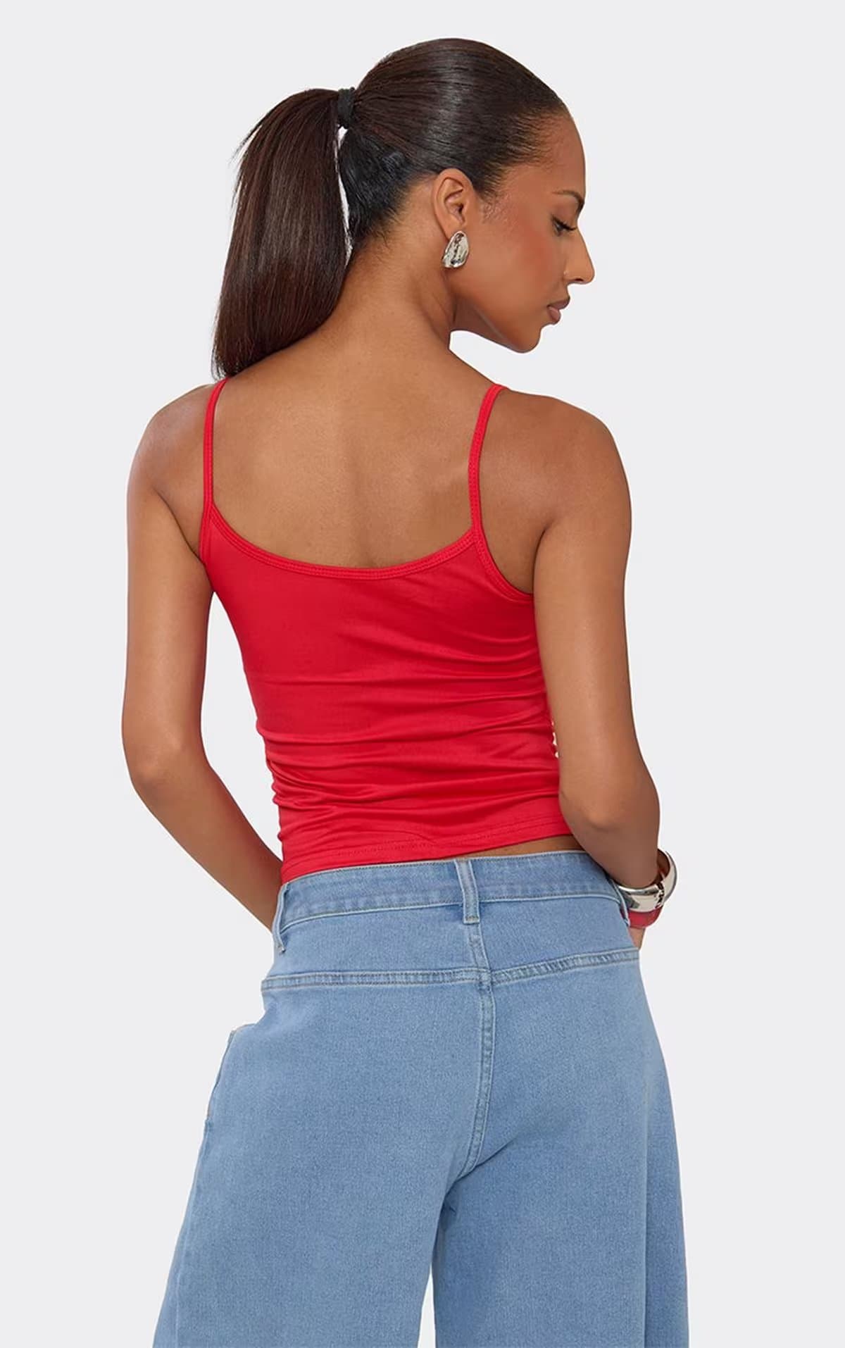EGO Scoop Neck Strappy England Football Vest Top In Red, Women's Size UK S