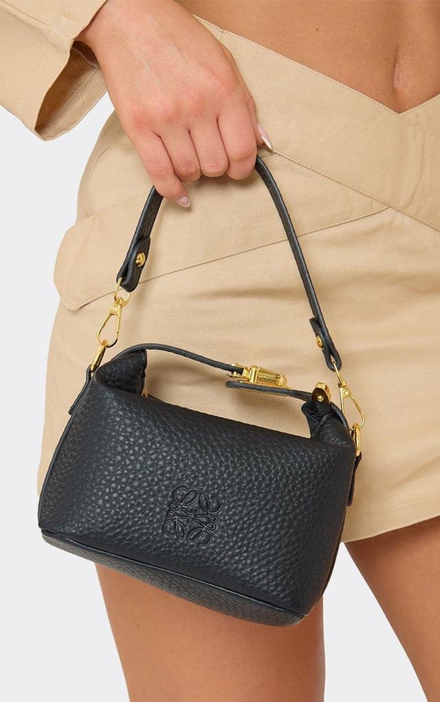 EGO Billie Logo Detail Cross The Body Bag In Black Faux Leather, Women's Size UK 0 - 2