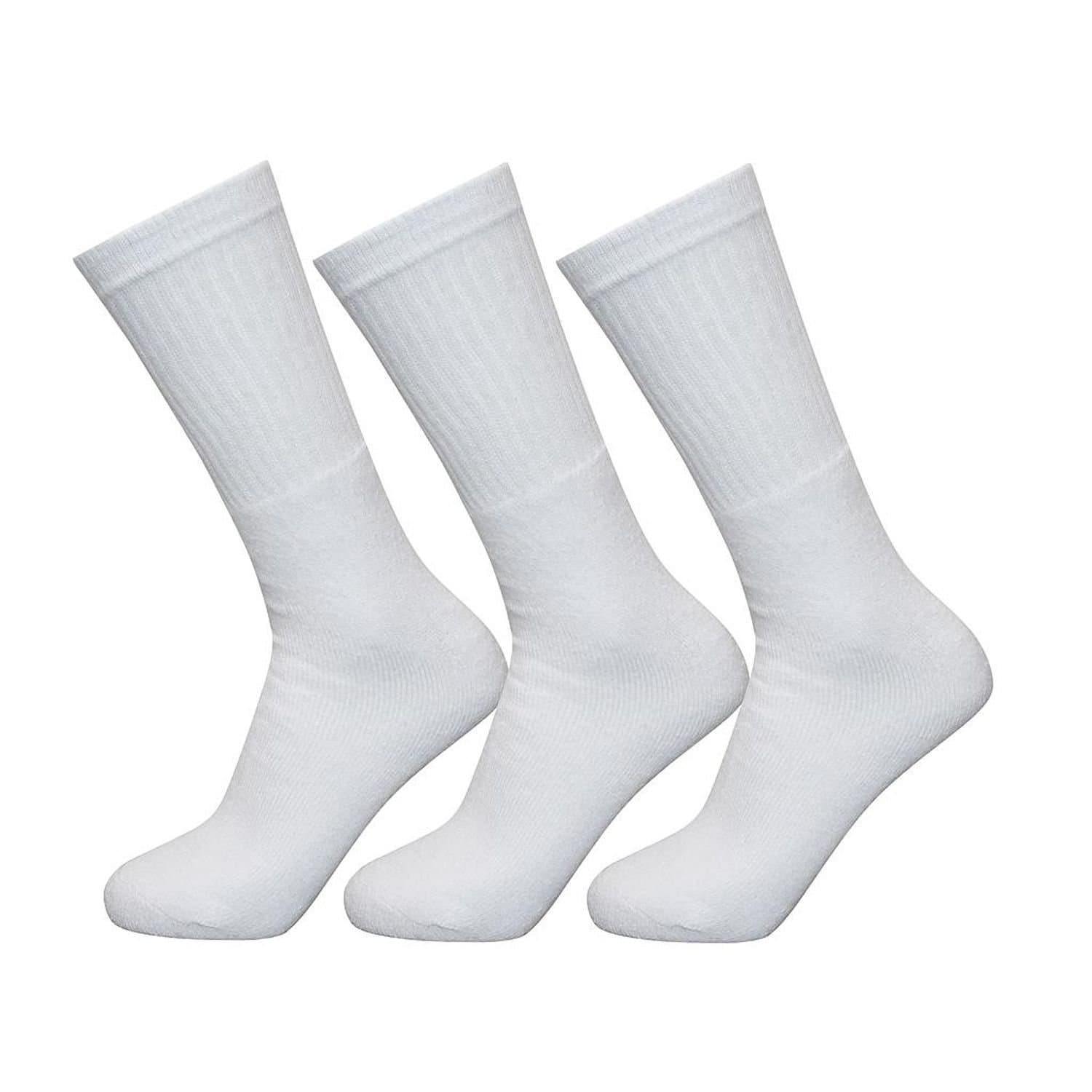 Exceptio Exceptio Men's Sports Crew Socks (Pack of 3) in White