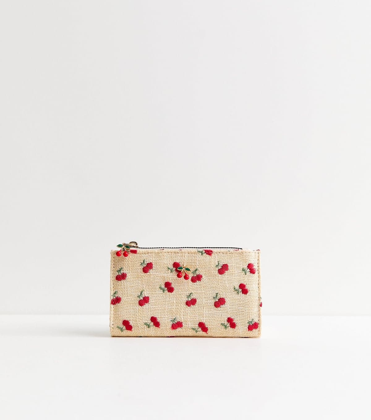New Look New Look Cream Canvas Cherry Purse