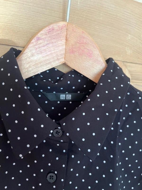 Uniqlo Uniqlo blouse/shirt black and white polka dots XS
