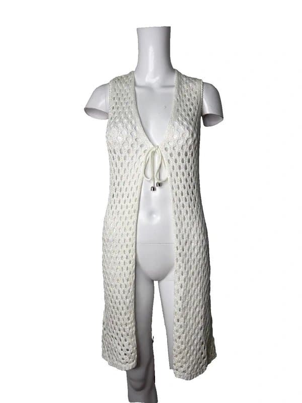 Marble Marble Crochet Cardigan Size 2 UK 10 White Stretch Womens Top NEW EU 38 RRP £49