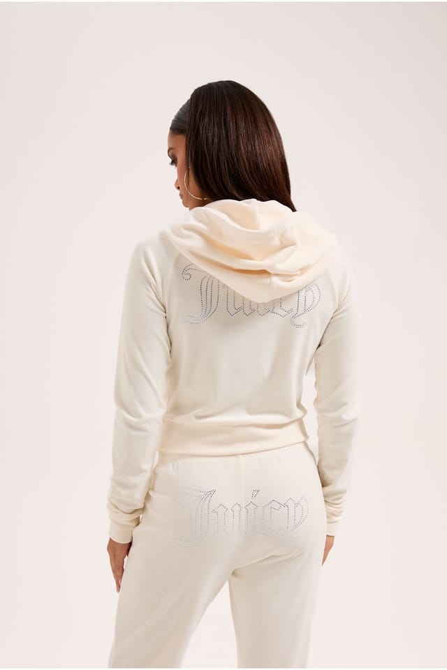 Juicy Couture Juicy Couture Women's Madison Col Out Hoodie Off-White - 2