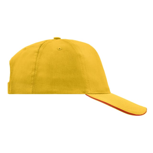 Myrtle Beach Myrtle Beach Men's Promo 5 Panel Sandwich Peak Cap in Gold - 3