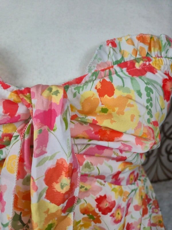 Shein Plus Floral Bandeau Boob Tube Shirred Top