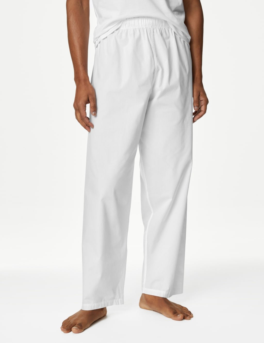 Marks & Spencer M&S Pure Cotton Woven Pant White - 2