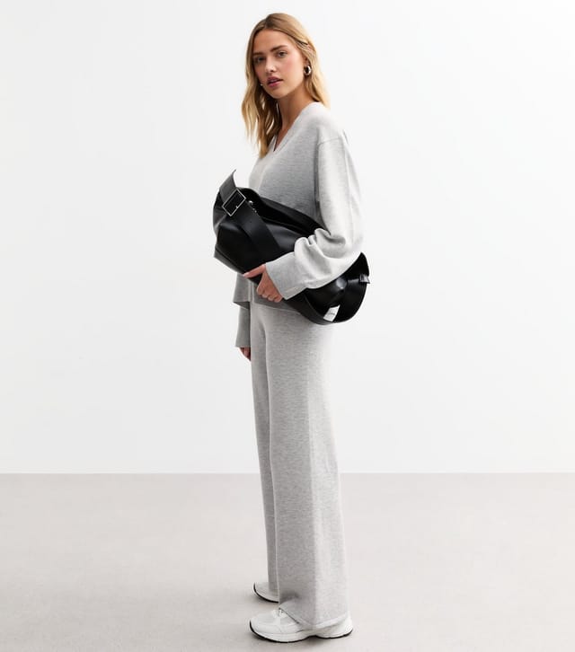 New Look Women's Grey Wide Leg Trousers New Look - 3