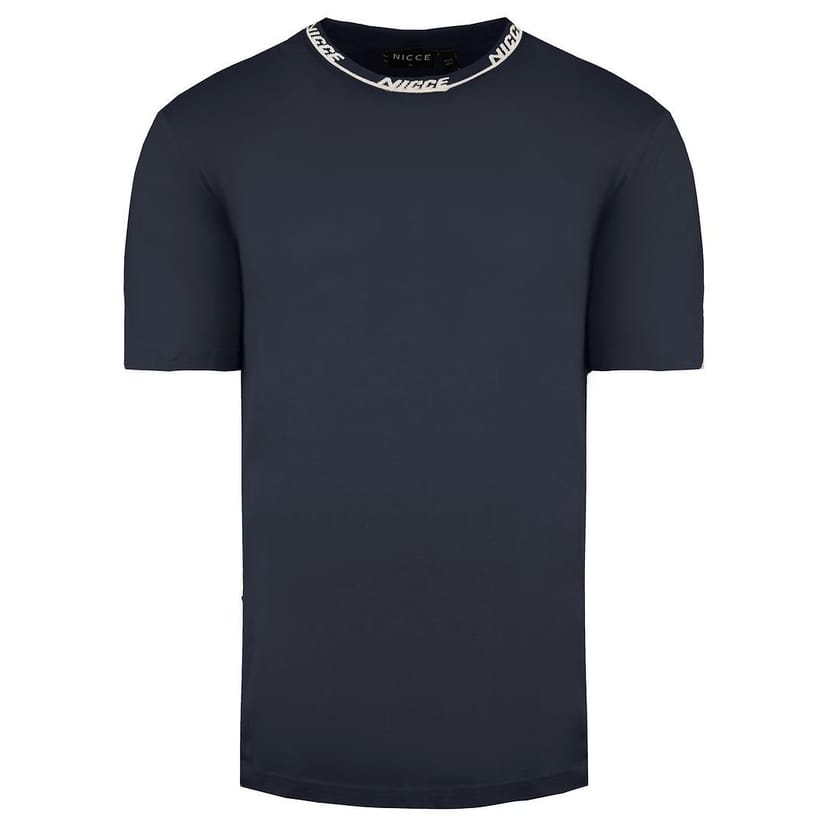 Nicce Nicce Men's Short Sleeve Crew Neck Eto Navy T-Shirt in Blue - 1