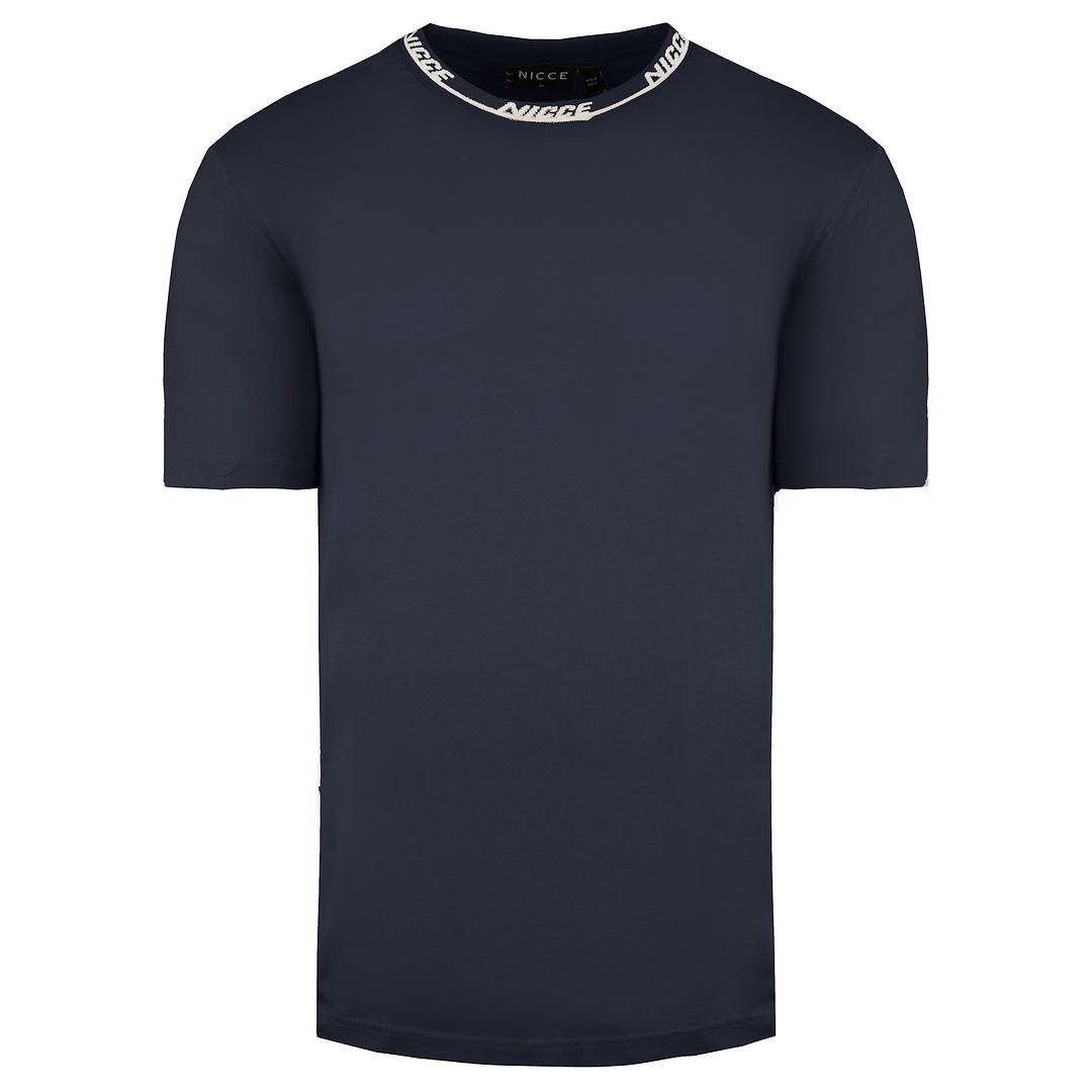 Nicce Nicce Men's Short Sleeve Crew Neck Eto Navy T-Shirt in Blue - 2