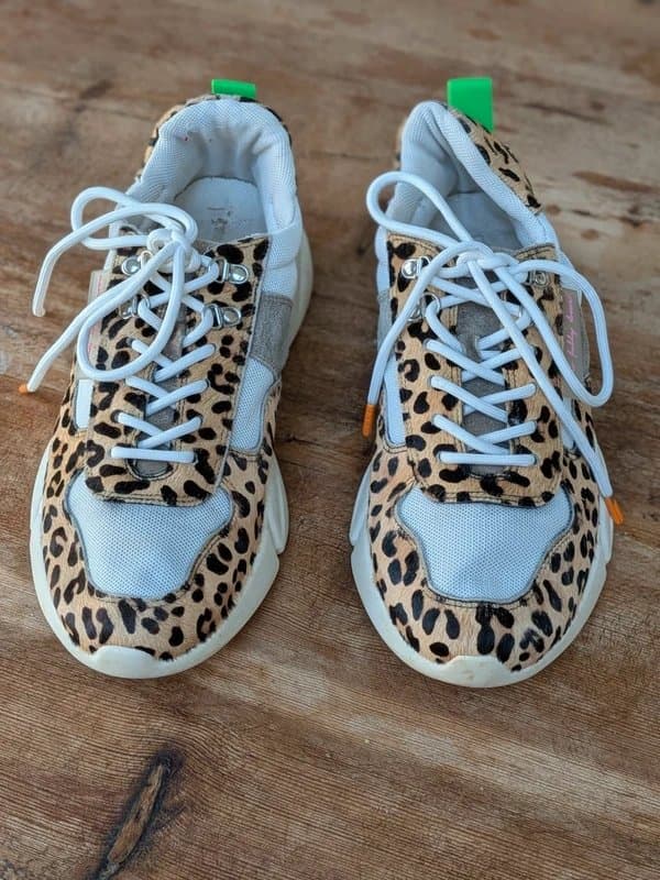 Never Fully Dressed Never Fully Dressed leopard print trainers