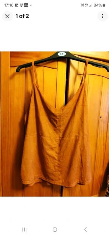 New Look Ladies New Look Brown Suedette Vest Top Size 10