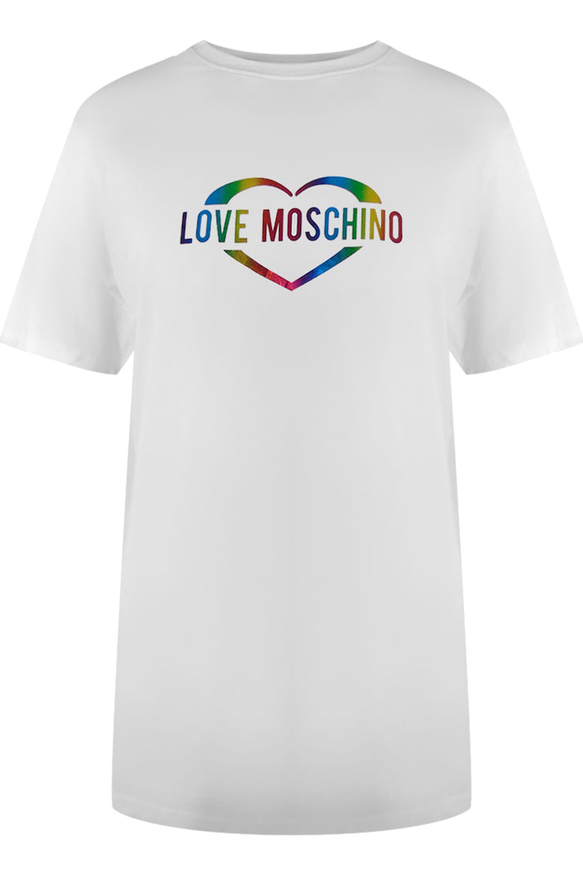 Love Moschino Love Moschino Women's Short Sleeve Round Slim Fit T-shirt in White