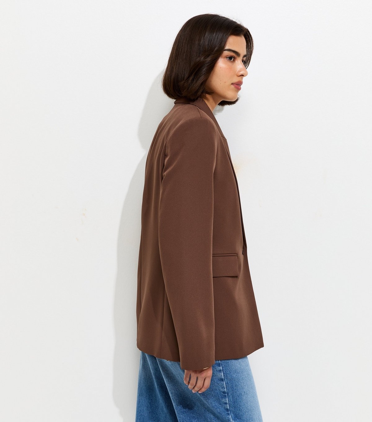 New Look Women's Dark Brown Single Breasted Blazer Jacket New Look - 4