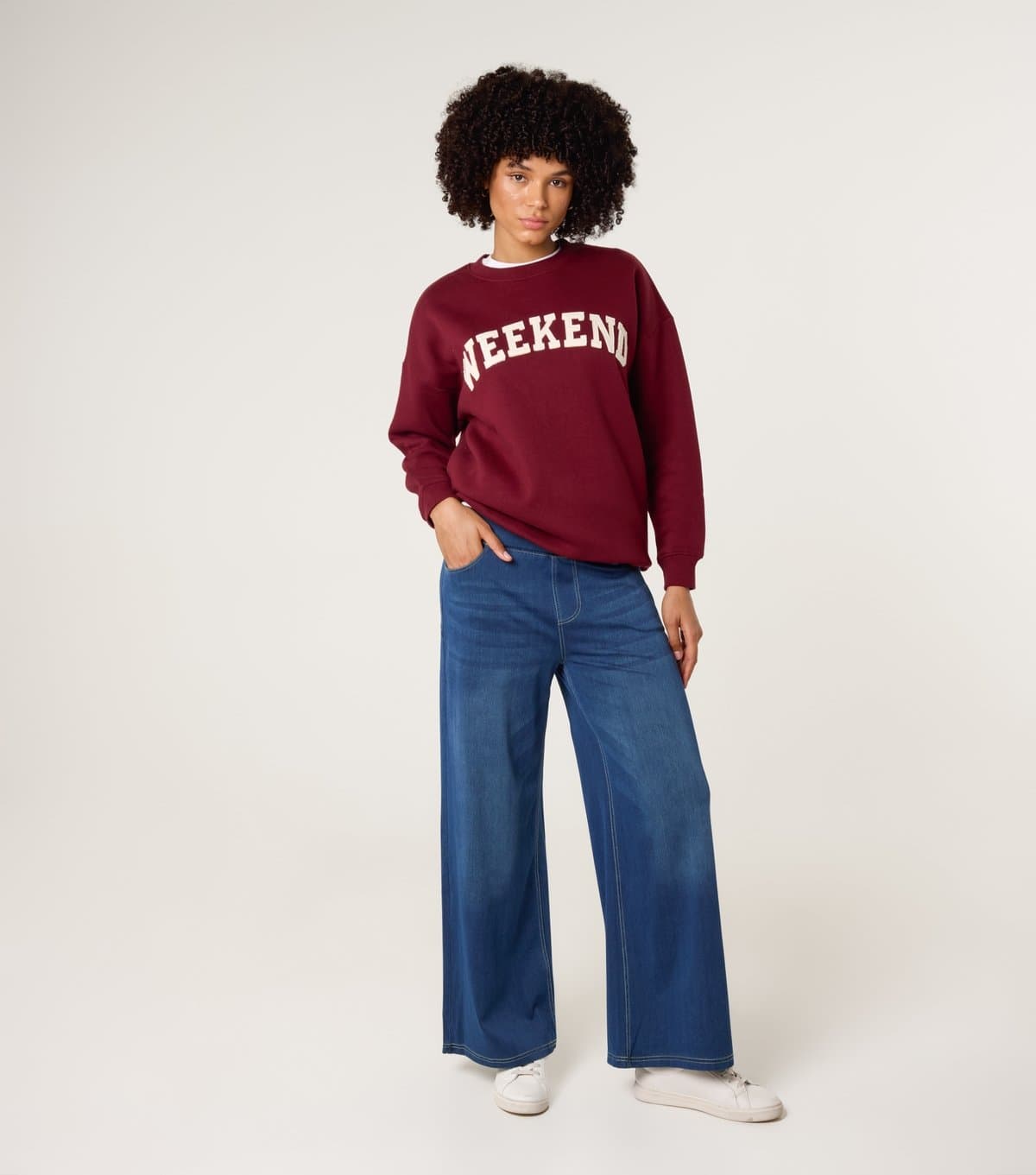 Blue Vanilla Women's Blue Elasticated Waist Jeans Blue Vanilla New Look