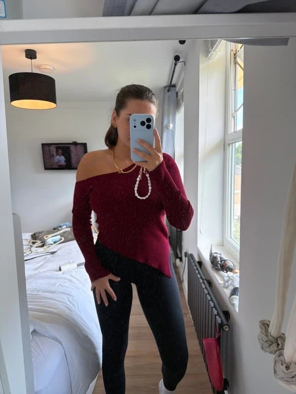 Bershka Bershka burgundy top